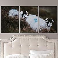 3 Piece Framed Canvas Wall Art Fun Animals Canvas Prints Home Artwork Decoration for Living Room,Bedroom - 16
