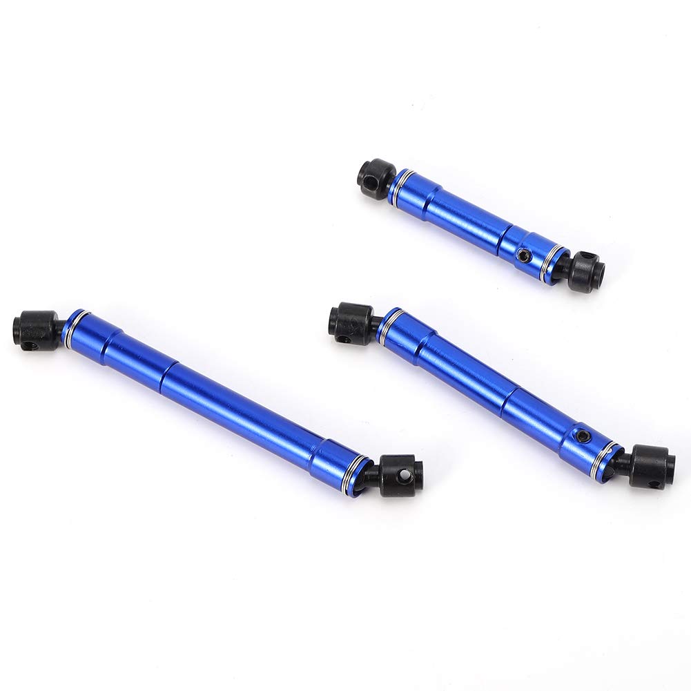CVD Wał napędowy ze stopu aluminium stal odporna na rdzę trwała przednia środkowa tylna oś napędowa do TRAXXAS TRX6 G63 6X6 88096 4 1/10 RC samochód niebieski 3-częściowy zestaw