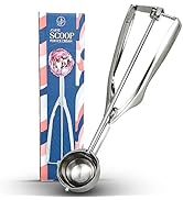 Jojeys Ice Cream Scoop - Medium Sized (5cm) with Easy Trigger, 304 Stainless Steel Cookie Scooper...