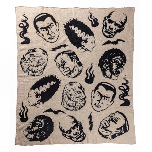 Jay Franco Universal Monsters Feather Knit Fluffy Throw Blanket - Measures 50 X 60 Inch, Super Soft Lightweight Bedding With Frankenstein thumb #2