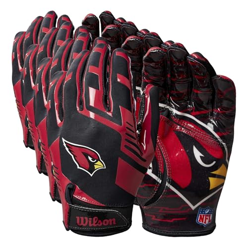 Image of Wilson NFL Stretch Fit Football Gloves - Youth and Adult Sizes