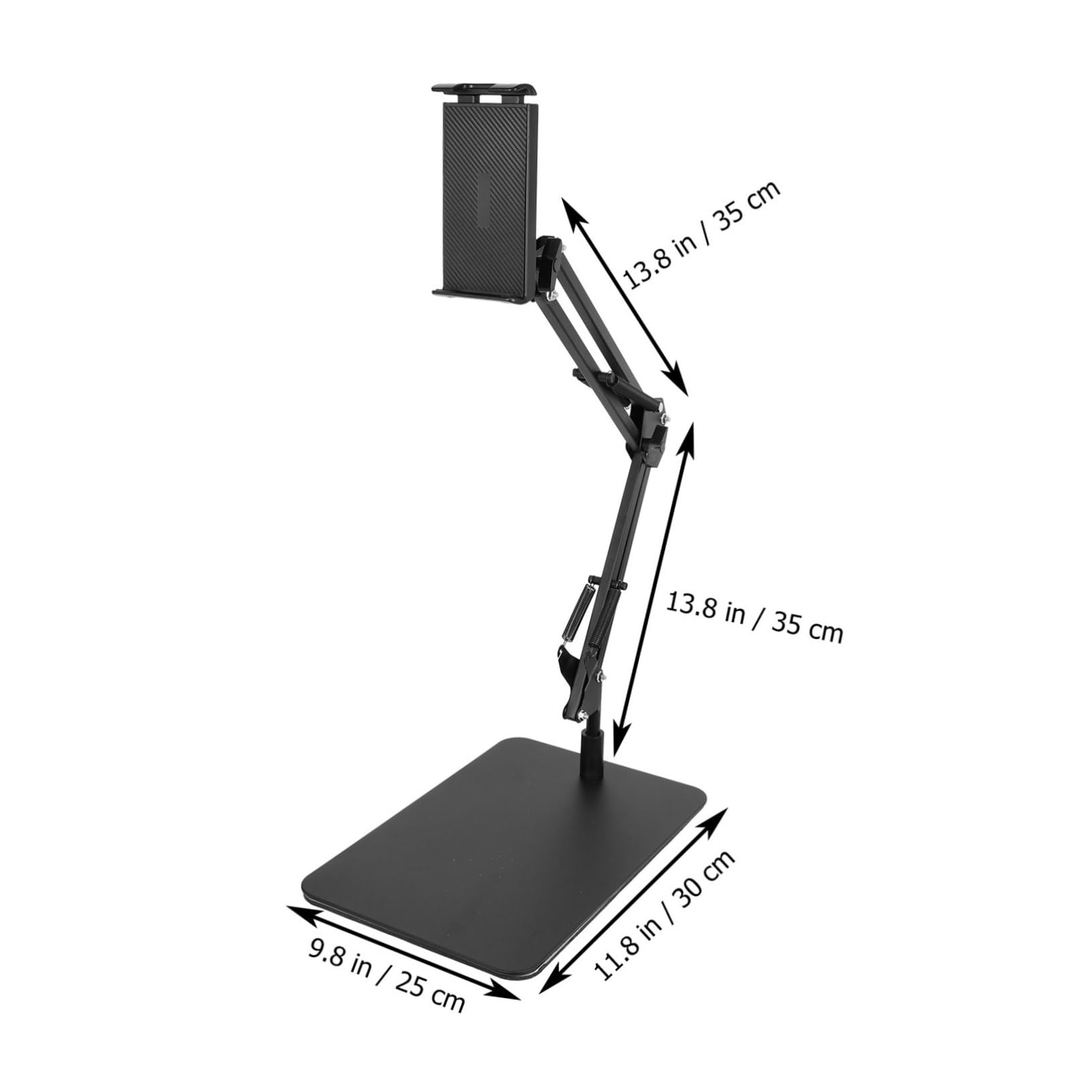 Soporte telescópico para teléfono móvil Tubo de Subida Soporte para teléfono móvil Soportes Tableta Soporte Ajustable para Celular Soporte para Celular de Escritorio Metal Negro