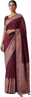 LegacyVogue Women's Banarasi Silk Saree with Zari Woven Border & Paisley Motifs | Traditional Wedding & Festive | Wear Mar... Price In India