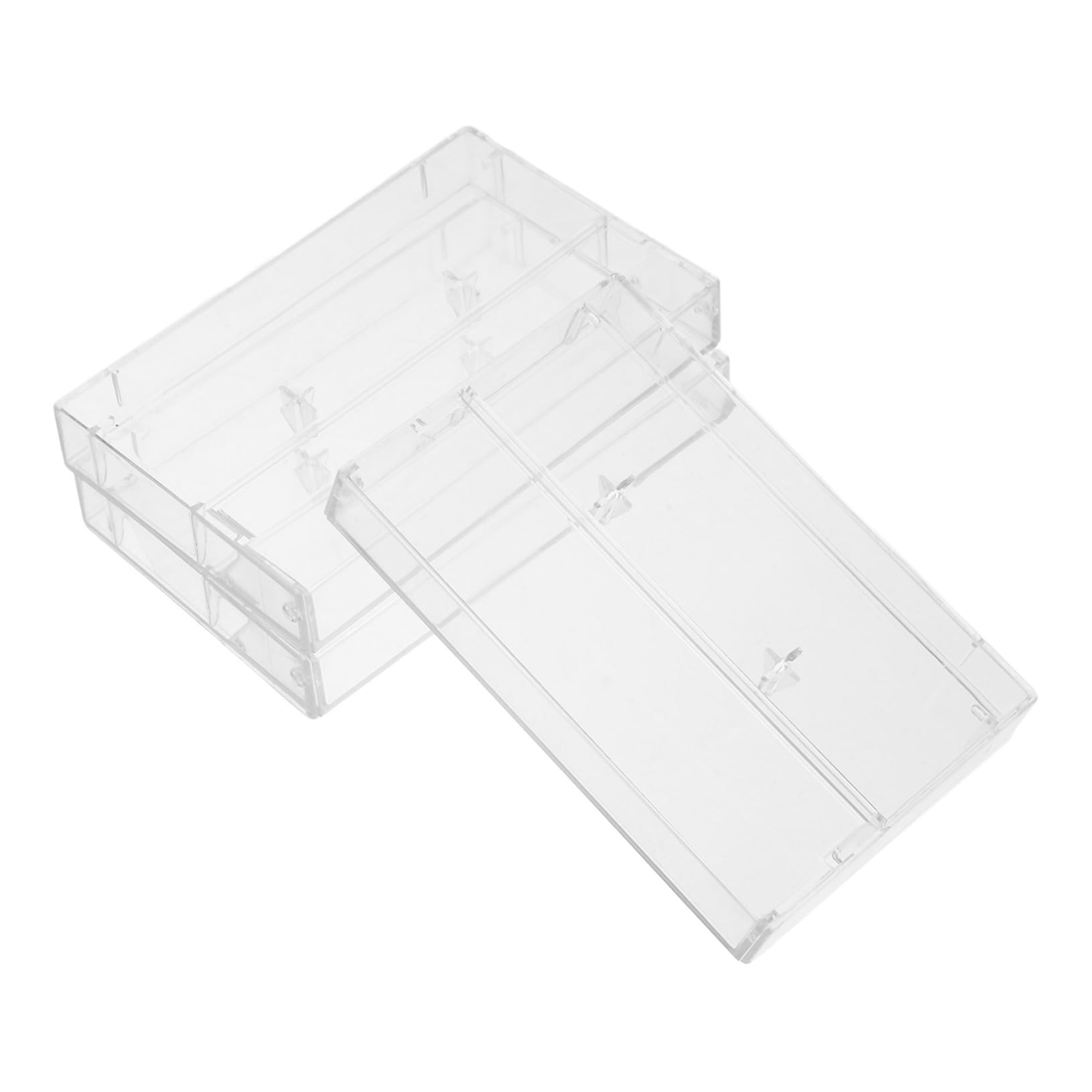 Balacoo 3pcs Tape Cassette Tape Storage Clear Tape Holder Cases Empty Cassette Case Cassette Holder Boxes Cassette Storage Case Blank Plastic Cassette Tape Case Abs Transparent
