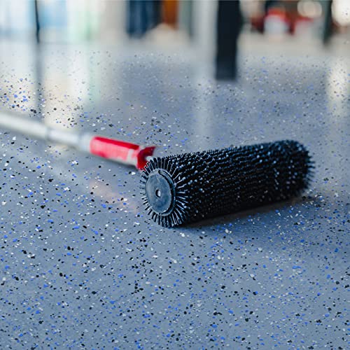 1400 G/ 3.08 Lb Blend Color Chips Concrete Floor Coatings Decorative Paint Flakes for Walls Garage Floor Paint Interior Exterior Floors (Black, White, Blue, Gray)