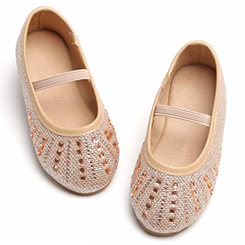 Image of GINFIVE Toddler Girls Dress Shoes Little Girls Mary Janes Ballerina Flats Shoes Toddler