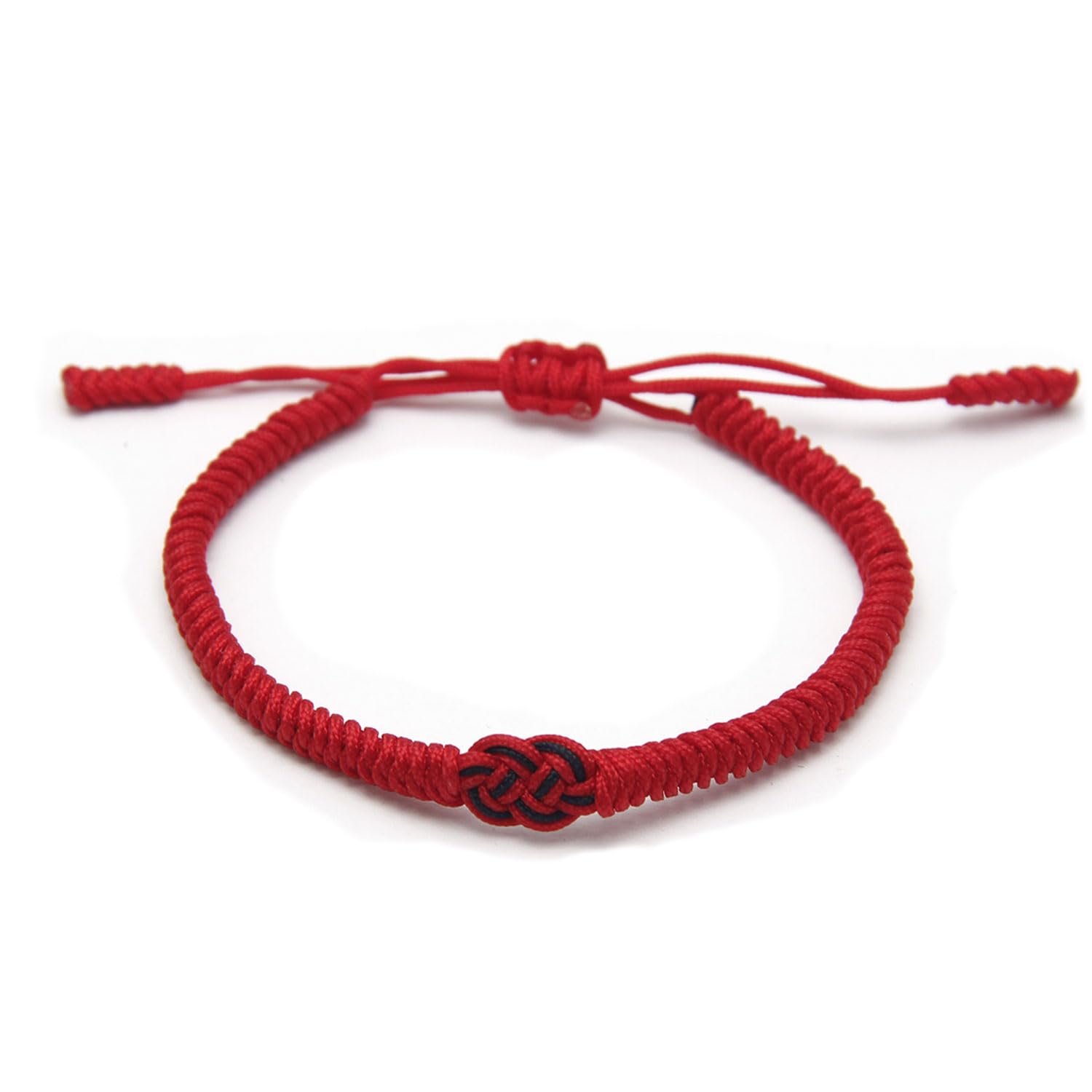 LAMIBEE Bracciale portafortuna multicolore per uomo e donna con amuleto tibetano e nodo in filo intrecciato per amici e coppie, pace e protezione, One Size, fibra sintetica, Agata del Botswana, Taglia