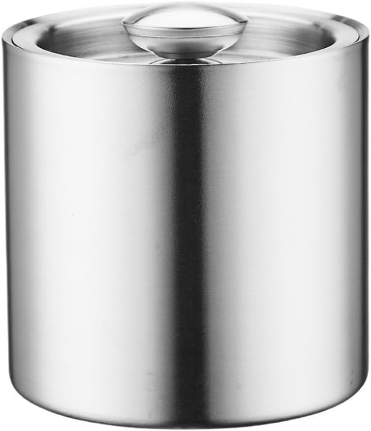 バーアイスバケツ 二重層ステンレス製アイスバケツ 蓋付き ホームバーアクセサリー パーティー シャンパンバケツ シャンパンバケツ(小