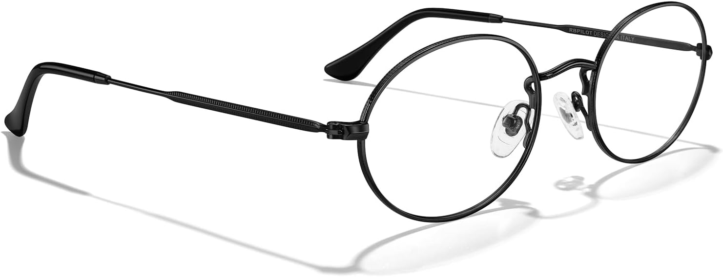 Oval Reading Glasses for Women Men Blue Light Blocking Computer Thin Metal Full Rim Frame Readers - Image 5