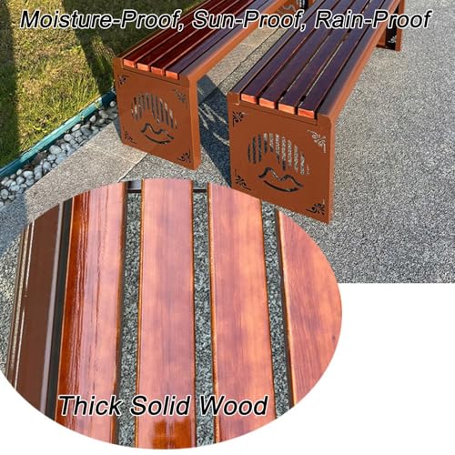 Banc de jardin extérieur 120 cm avec cadre en acier galvanisé résistant
