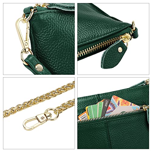 Image of Uromee Wristlet Wallet Clutch Purses for Women Genuine Leather Crossbody Bag Handbag with Detachable Shoulder Chain