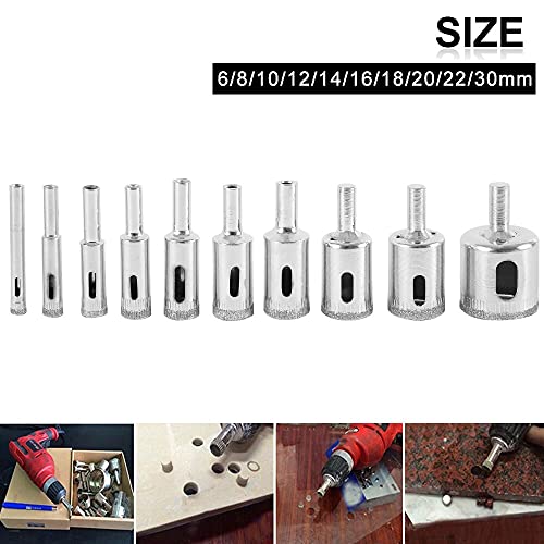 Brocas de diamante para vidrio y cerámica 10 piezas miniatura 2