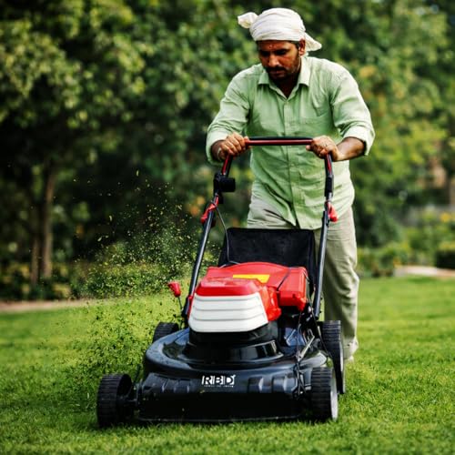 Image of RBD 16-Inch Electric Lawn Mower - High Power Corded Grass Cutter with 50L Collection Box, Steel Deck & Adjustable Cutting Height - Low Maintenance, Lightweight Push Mower for Home Garden & Landscaping