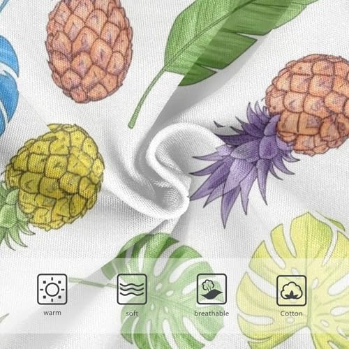 Colorful Pineapple Leaves White Girls Underwear Toddler 2t Cotton Cute Panties Girl Animal Briefs Undies Kids3