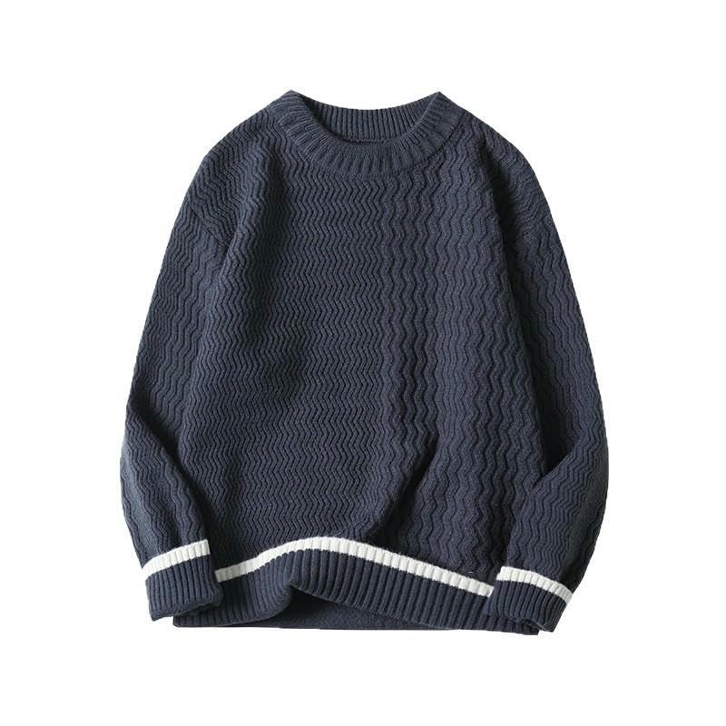 Pull décontracté en tricot homme col rond de qualité supérieure