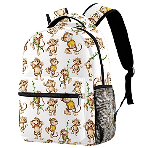 Sac à dos d'écolier marbré marron pour homme et femme de style décontracté