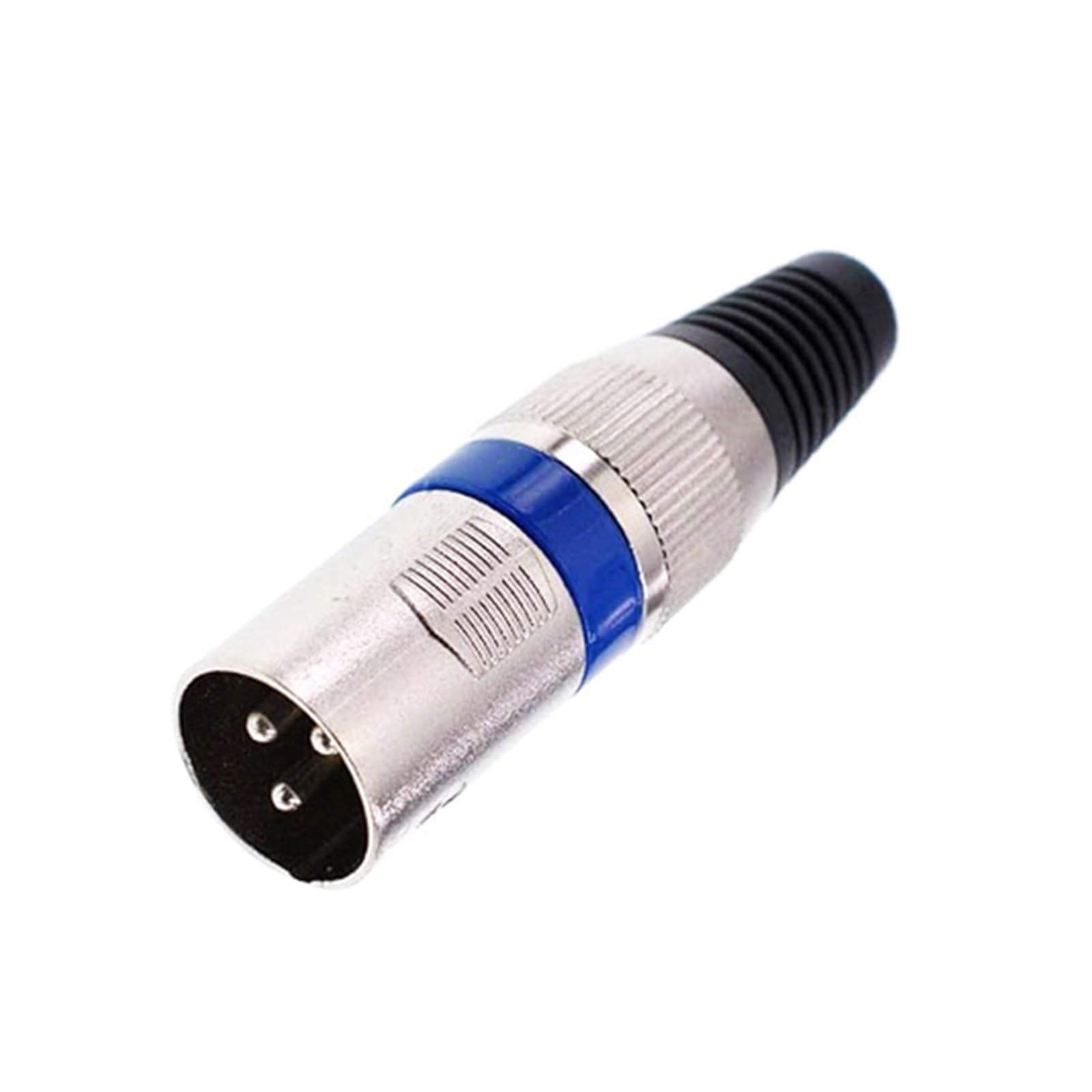Connettore for microfono a 3 pin da 2/5/10 pezzi, spina jack maschio femmina con alloggiamento in nichel, contatti in argento for la connessione del cavo del microfono(XLR Blue Male,10Pcs)