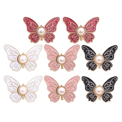8 Stück Schmetterling Taille Schnalle, Schmetterling Hosen Clips Für Taille, Metall Jeans K-nopf Pin, Verstellbare Taille Schnalle Extender, Abnehmbare Schaltfläche Hose Taille Tightener Clips