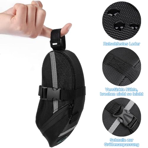 SJDOFU Saddle Bag, Bicycle Saddle Bag, Bicycle Seat Bag, Waterproof Frame Bag, Bicycle Bag, Top Tube Bag - Image 3