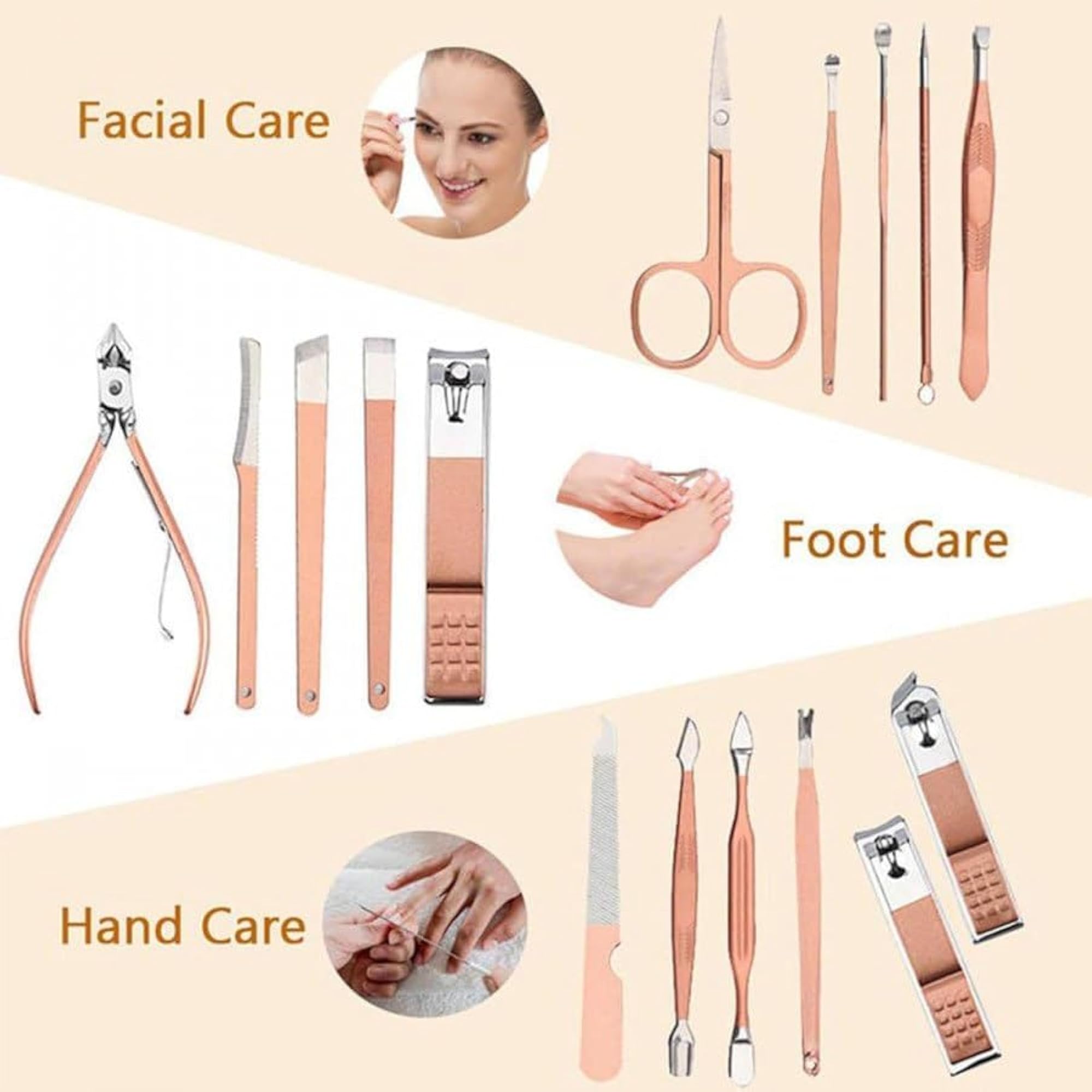 Professional Manicure Set with 12 Tools
