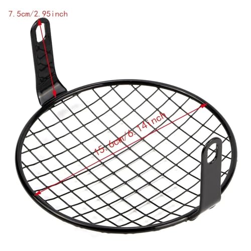 Grille phare moto 6.14 pouces en maille acier pour protection calandre durable - 5