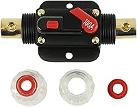 Vista 7 de 2 Pack Inline Fuse Car Audio 100A Manual Reset Circuit Breaker Fuse Holder 12-24V DC for Car Audio Amps Overload Protection Fuse Marine Boat Stereo