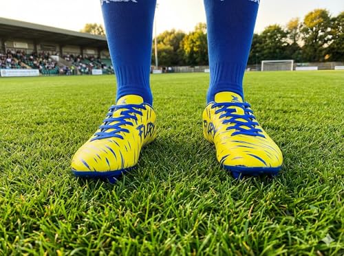 Image of XXUMA Unisex Faux Leather TPU Sole Football Shoes Durable Lightweightand Enhanced Grip