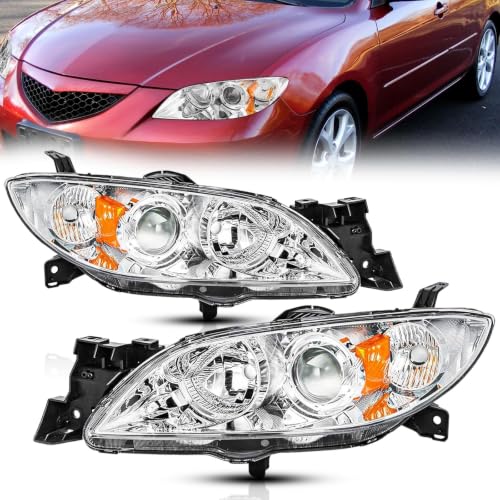 Projector Headlights Assembly For 2004-2009 Mazda 3 I S GS GT GX SP23 LH&RH