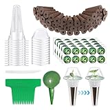 138 Stück Hydroponic System Zubehör Set mit 50 Wachstumsschwämme 12 Pflanzkörbe 12 Pflanzenetiketten 50 Aufklebern Anzucht Zubehör Kompatibel Meisten Hydroponisches Anzuchtsystem für Indoor Garten