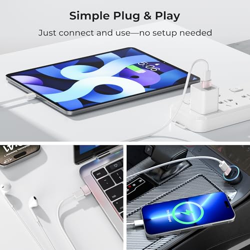 Image of Basesailor USB to USB C Adapter,USBC Female to USB A Male Adapter,Type C Converter Charger for iPhone 17 Pro Max,16 15,Apple Watch iWatch S11 S10 SE,AirPods 3,iPad mini Air,Samsung Galaxy S25,Pink