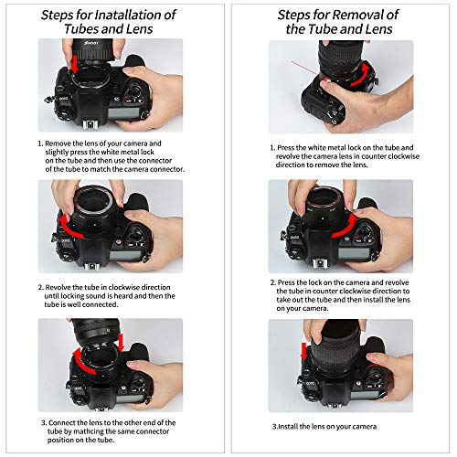 Snario XT-365 Foco Automático AF Macro Conjunto de Anel Adaptador de Tubo de Extensão 12mm 20m 36mm