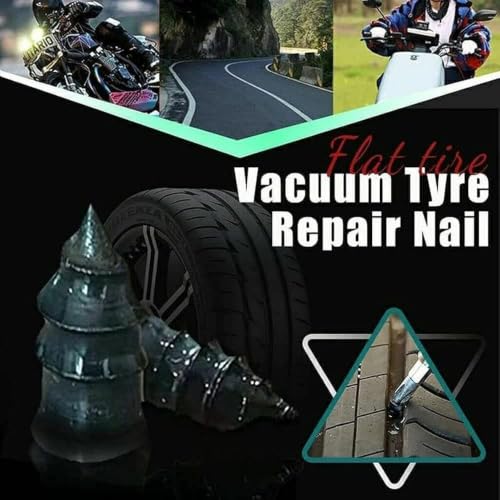 Image of 10 PCS Universal Tubeless Tyre Puncture Repair Mushroom Plug Kit with Storage Box | Rubber Tire Repair Plugs for Car, Bike, Motorcycle, Scooter, SUV, Truck & Heavy Vehicles | Leak Sealing Tool