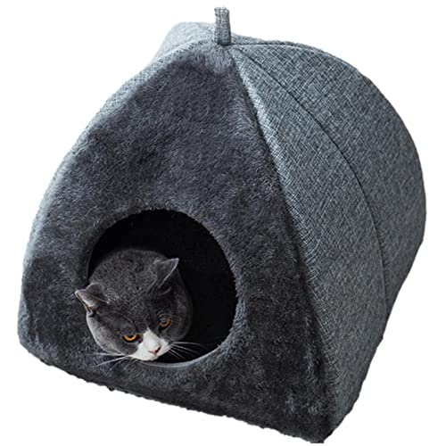 Camas para gatos para gatos de interior Grueso grande Gato Cueva para perros Acolchado Cálido Cama para gatos Tienda plegable para gatos con almohadilla lavable y esponjosa Cama para gatos Igloo Cover