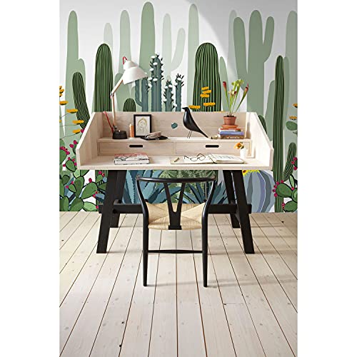 Papier peint auto-adhésif 312x219 cm cactus de cactus fleurissant