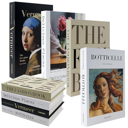 HVIHWI 4 Pack Decorative Books Fake Books for Home Decor Faux Books for Bookshelf Styling Shabby Chic Decorative Book Set for Coffee Table Office Shelf Living Room