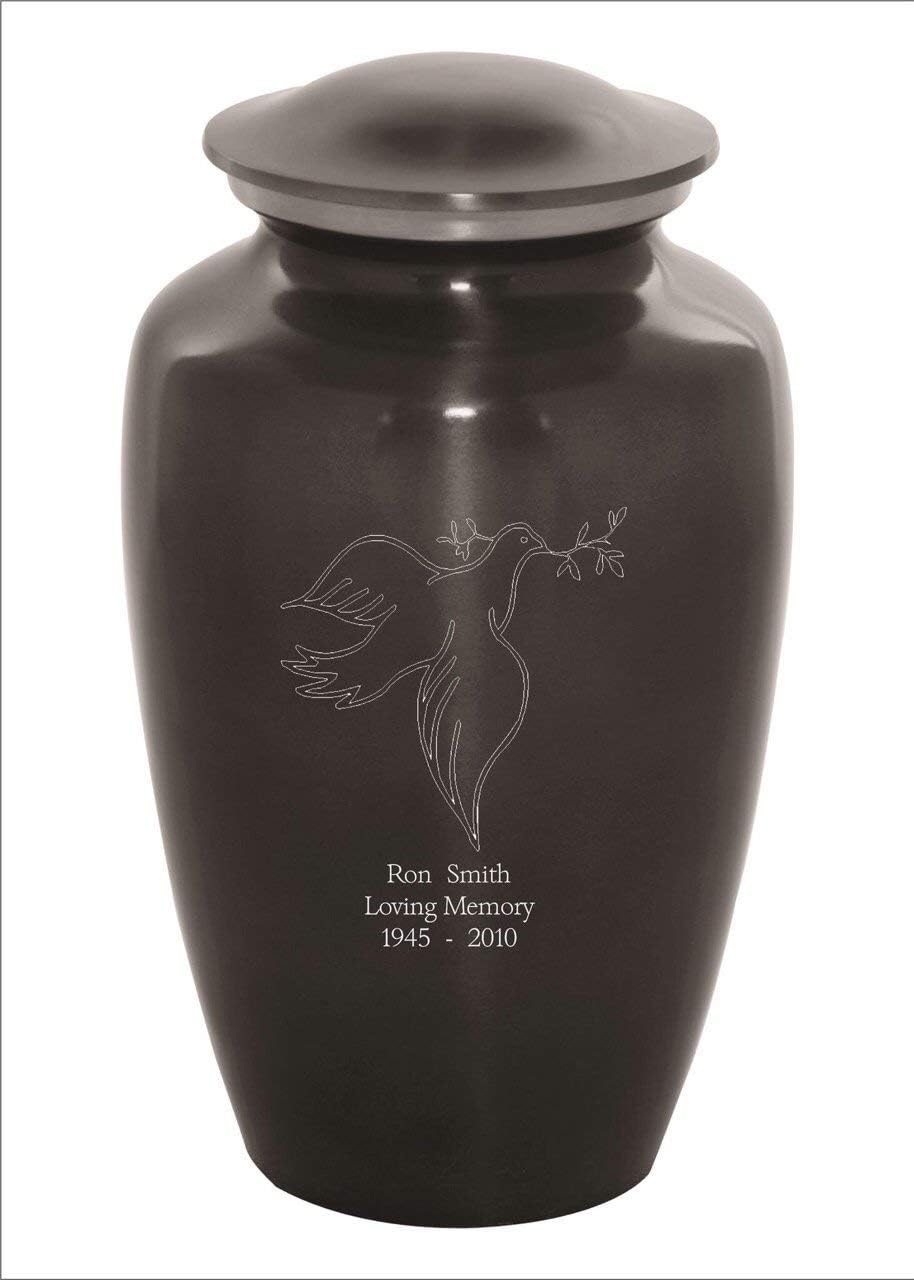 Memorials4u Custom Engraved Cremation Urns for Human Ashes - Adult Funeral Urn Handcrafted - Custom Engraved - Affordable Urn for Ashes - Large Urn Deal (Bicycle)
