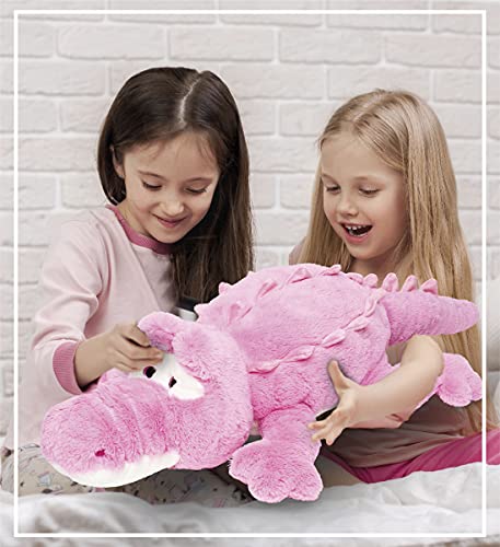 Dollibu Plush Alligator Stuffed Animal Pillow Size - Super Soft Animal Pillow For Kids, Cozy Nap Buddy, Floor Pillow For Kids & Toddlers, Jumbo Hugging Plush - 34 Inch #TOP6