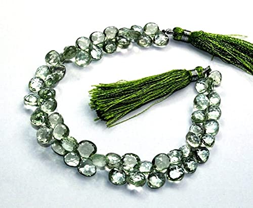 Améthyste perles cœur facettées 6.5-7mm LKBEADS en fil de 8 pouces pour bijoux DIY