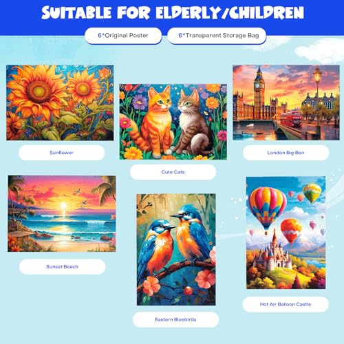 Biarek 6 Packs Large Piece Jigsaw Puzzles For Elderly Puzzle Dementia Alzheimer'S Products Activities thumb #4