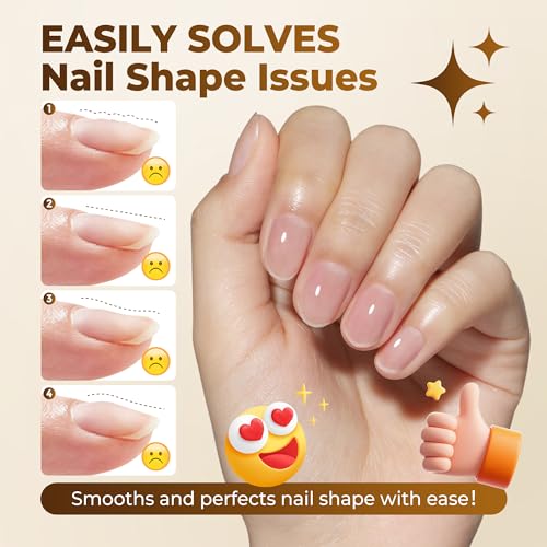 UNA GELLA 9 in 1 Gel Nail Glue U V Super Hold for Gel Nails Tips, 10ml Brush On Nail Glue for Light-Color Press On Nails, Rhinestones, Base coat, Blooming Art, Acrylic Tips, Lamp Cured Needed - 9