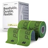 FitPoint Synthetic Kinesiology Tape Ultra-Sticky Adhesive Athletic Tape 40 Count Precut Strips 2 Rolls Pain Relief Joint Support Waterproof Elastic Sports Tape for Shoulder Knees Wrist Ankle Feet