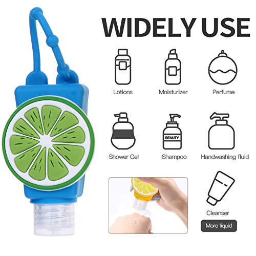 Cabilock Porta-Chaves para Garrafas de Viagem de 4 Unidades de 30Ml Com Tampas de Silicone Frascos d