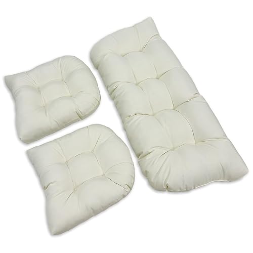 Wicker Chair Cushions, Waterproof Outdoor Indoor Loveseat Cushions for Patio