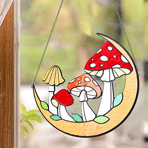 Colored Mushroom Garden Home Decoration Metal Decoration Wall Hanging Balcony Garden Decoration Interesting Garden Home Decoration Holiday Birthday Gift For Girls, Mothers Or Women (Colored Mushrooms) #TOP6