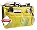 Vercord Purse Organizer Insert for Handbags Bag Organizers Inside Tote Pocketbook Women Nurse Nylon 13 Pockets Yellow Small