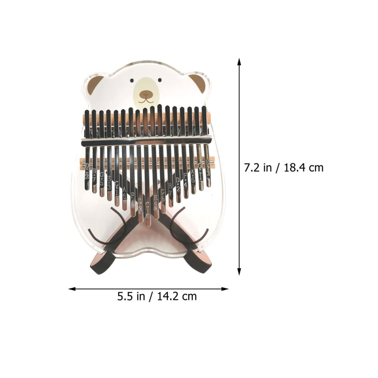 SUPVOX 17-key Crystal Kalimba: Chic Finger Piano for Boys and Girls Beginner Thumb Piano Cartoon Animal Design Portable and Sturdy