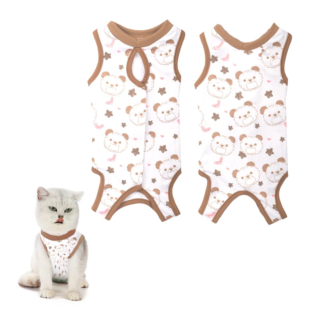 Body Chat Post Operatoire Femelle Stérilisation Combinaison de Récupération pour Chat Anti Léchage Cat Recovery après Chirurgie Protection Post Chirurgie Contre Les Maladies de Peau