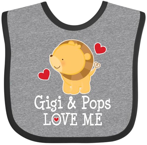 inktastic Gigi and Pops Grandson Lion Baby Bib