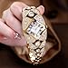 Women's Luxury Fashion Bling Rhinestone Rhombic Square Pearl Dial Quartz Watch Roman Numerals Elegang Ladies Dress Analog Bracelet Wrist Watch (Gold White)