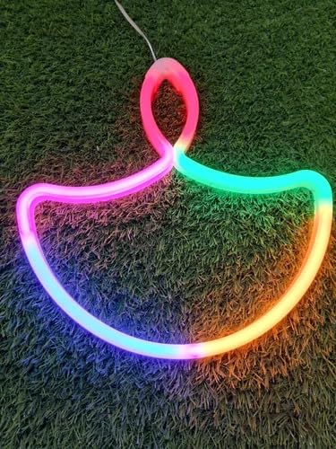 Image of XERGY LED Neon Diya Light - Multicolor Decorative Wall Hanging Neon Lamp for Diwali, Festivals, Home & Party Decoration